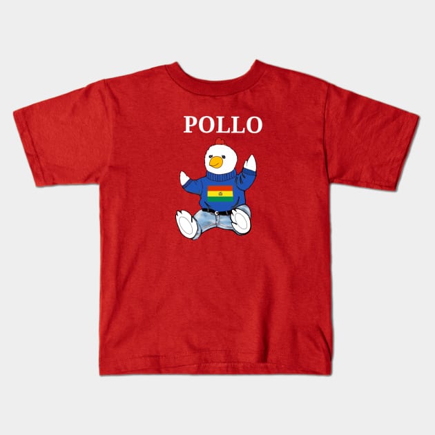 Pollo bear de Bolivia Kids T-Shirt by Duendo Design